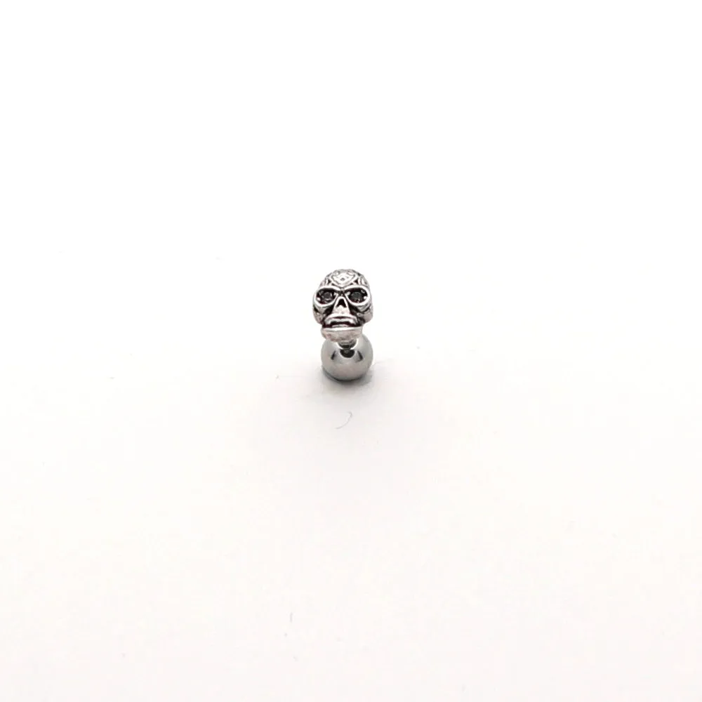 316L Surgical Steel Skull Tragus Barbell