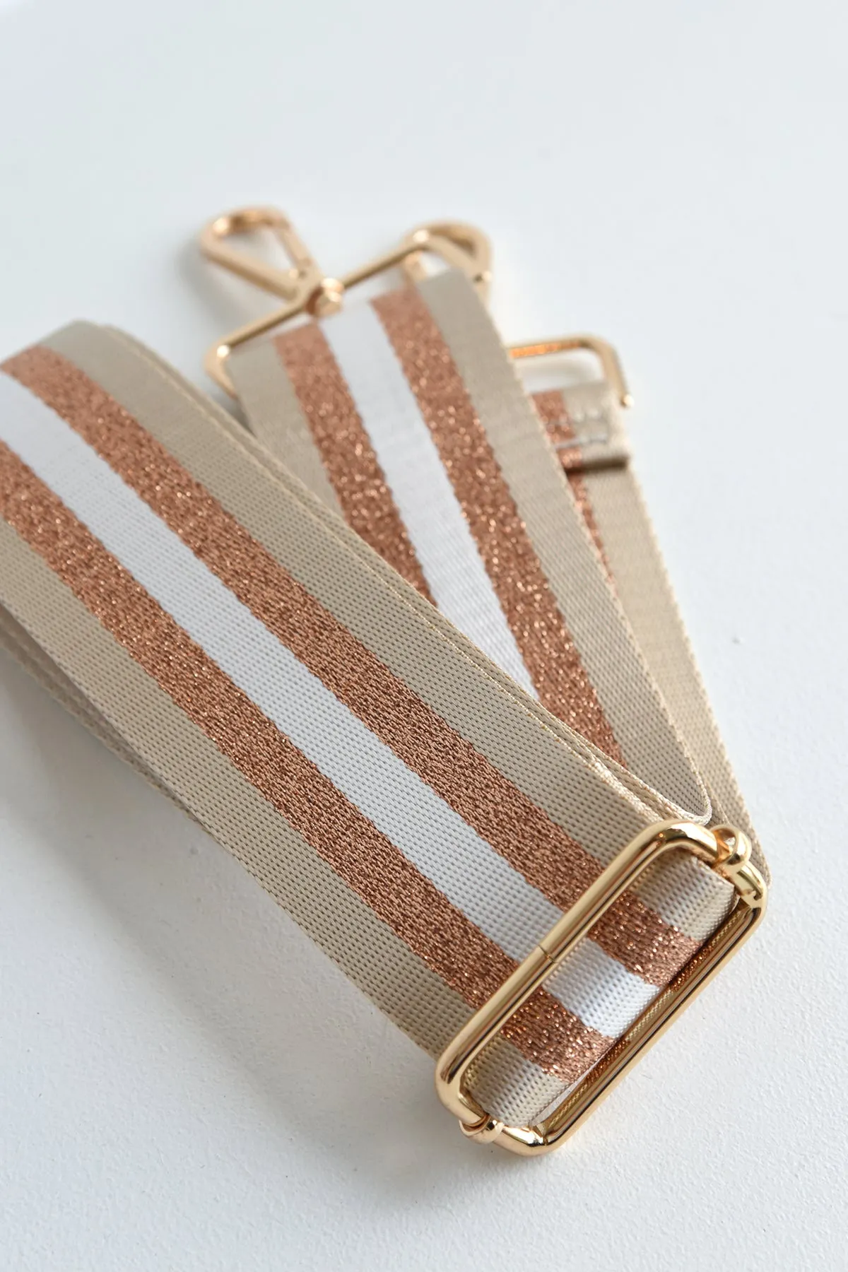 AHDORNED TAN STRIPE STRAP