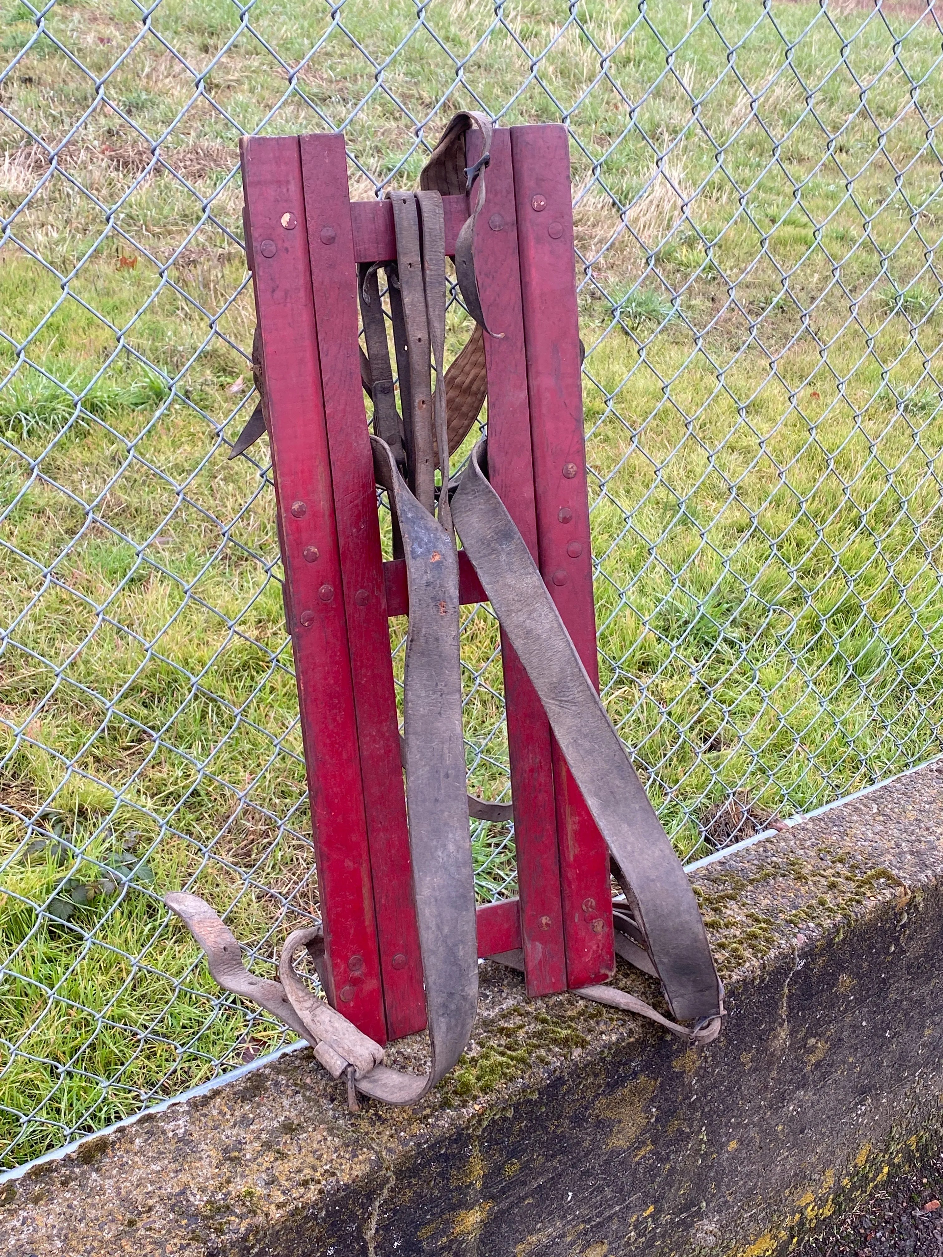 Antique Wooden Frame Backpack