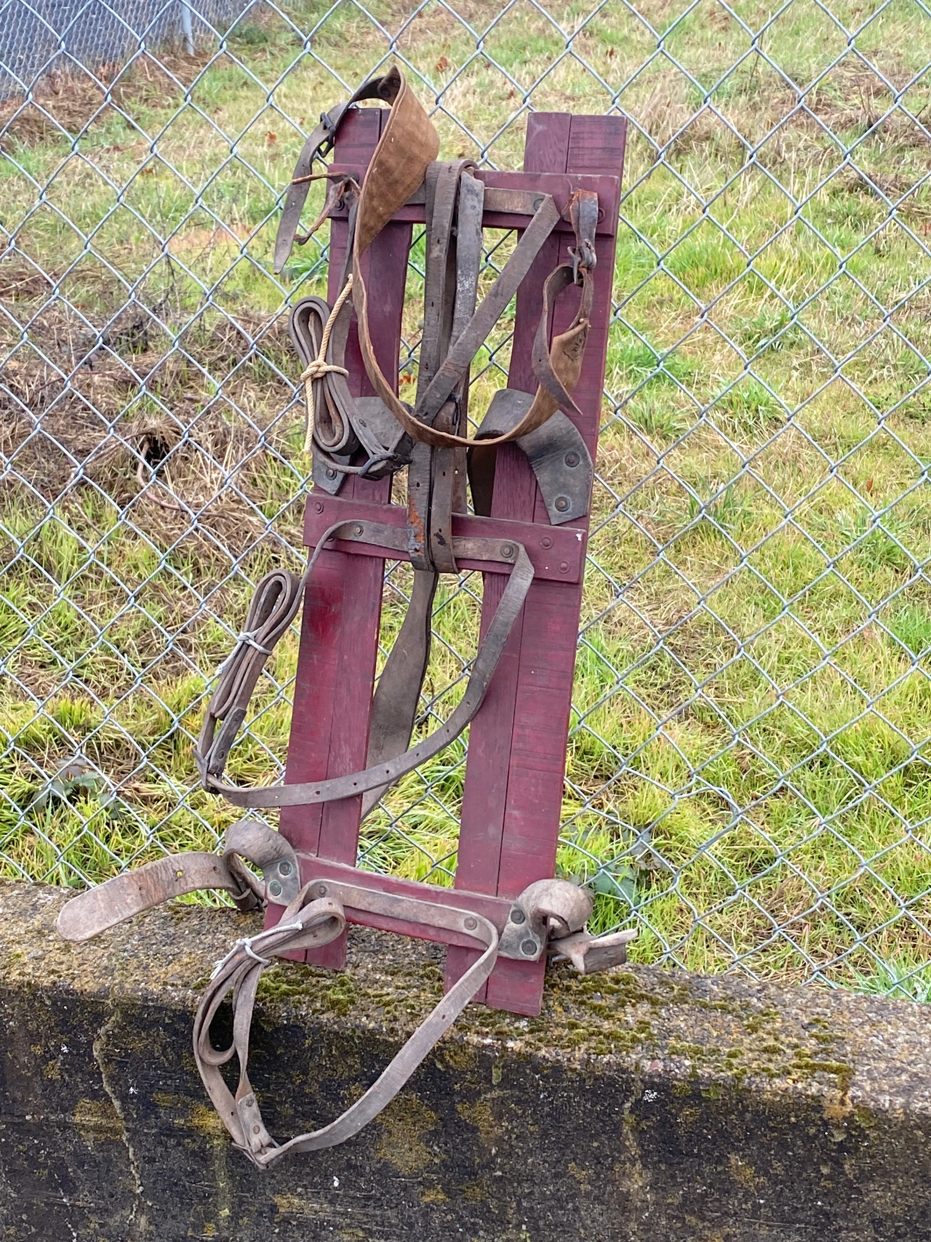 Antique Wooden Frame Backpack