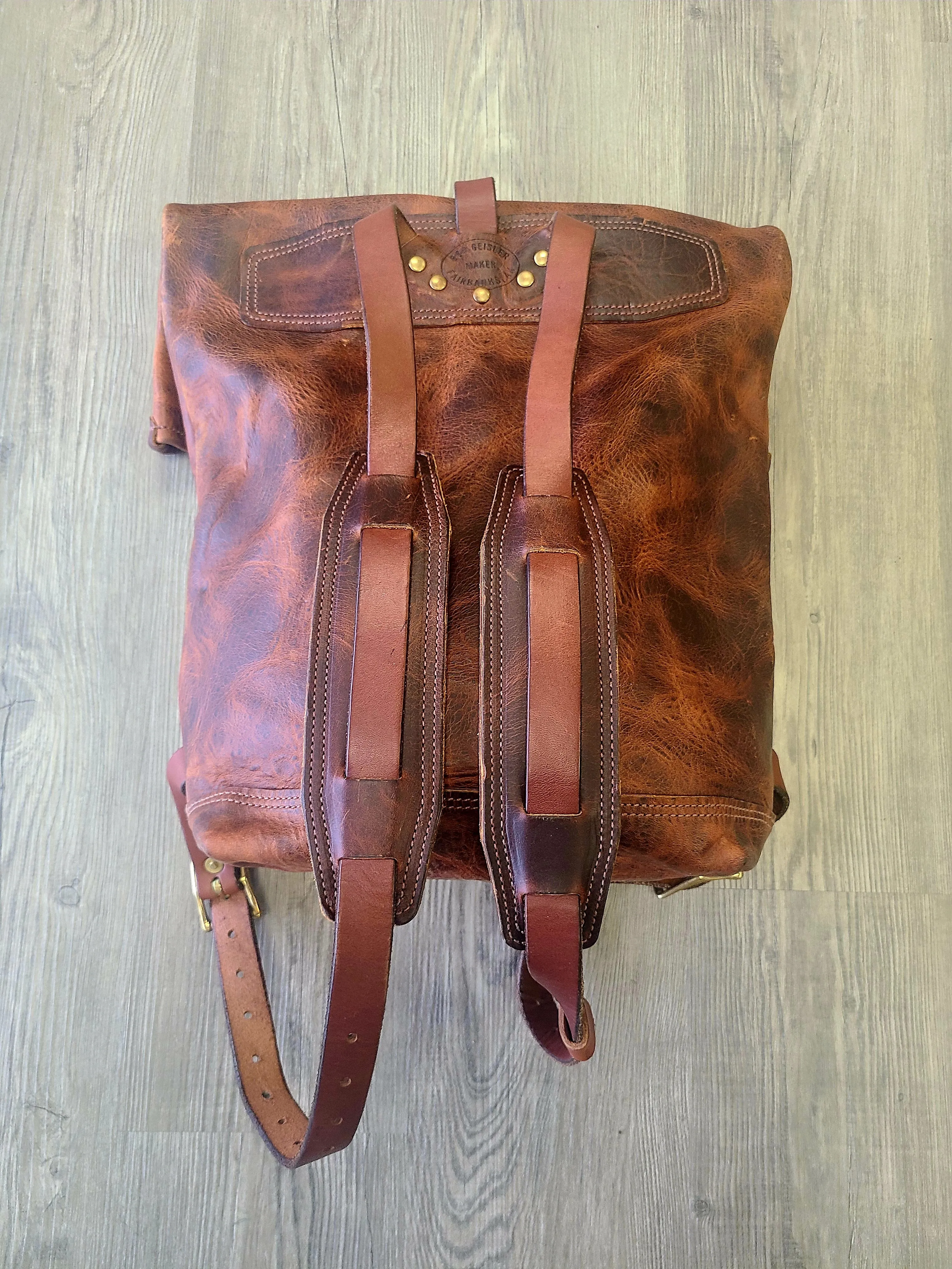 Ben Geisler Leather Cowhide Travel Rucksack