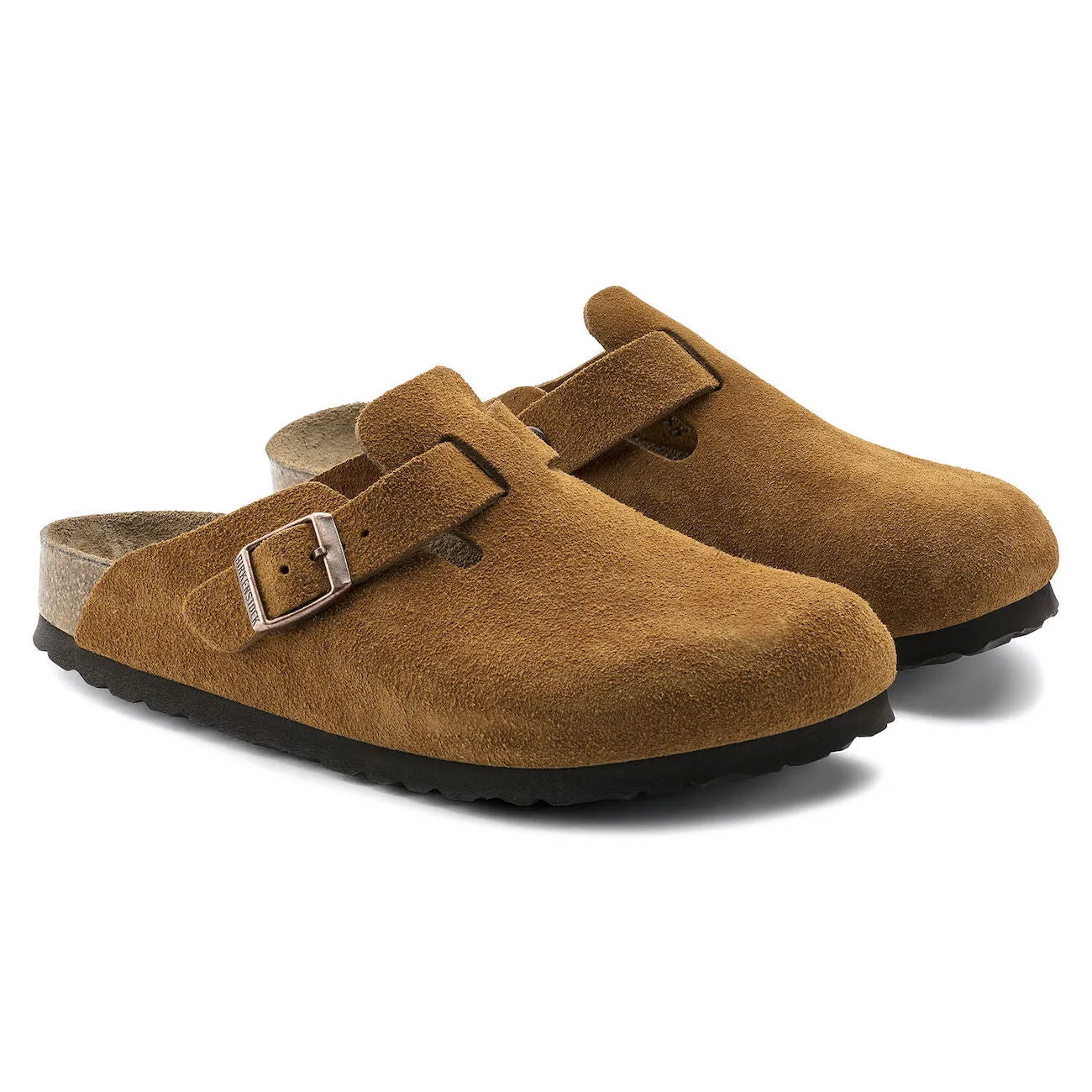 Birkenstock Boston, Narrow Fit, Soft Footbed, Suede Leather, Mink