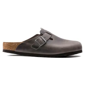 Birkenstock Boston Soft Footbed - Iron Oiled Leather