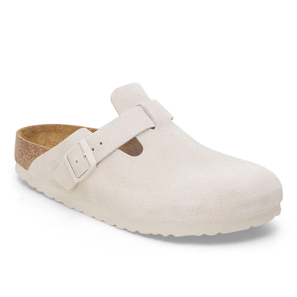 Birkenstock Boston Suede Antique White