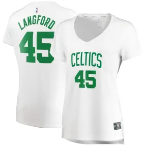 Boston Celtics Romeo Langford Fanatics Branded Replica Fast Break Player Association Jersey Womens - White | Ireland V3125D5