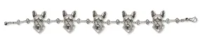 Boston Terrier Bracelet Jewelry Sterling Silver Handmade Dog Bracelet BT5-BR