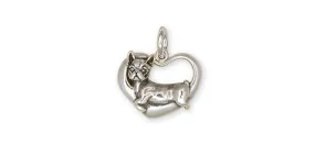 Boston Terrier Charm Jewelry Sterling Silver Handmade Dog Charm BOH-C