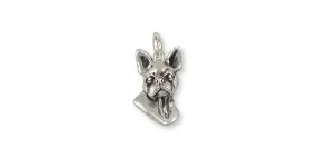 Boston Terrier Charm Jewelry Sterling Silver Handmade Dog Charm BT16-C