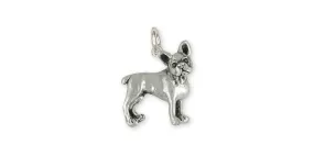 Boston Terrier Charm Jewelry Sterling Silver Handmade Dog Charm BT18-C