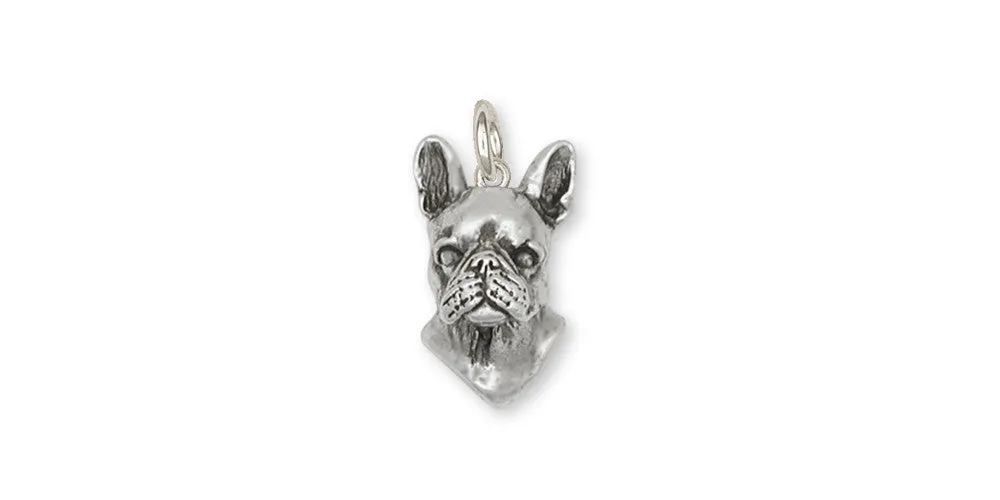 Boston Terrier Charm Jewelry Sterling Silver Handmade Dog Charm BT5-C