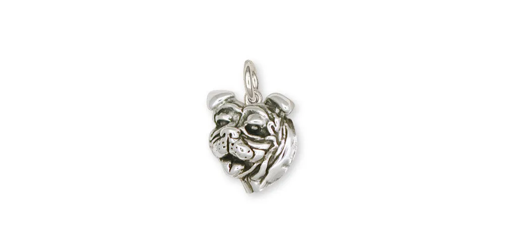 Boston Terrier Charm Jewelry Sterling Silver Handmade Dog Charm CH3-C