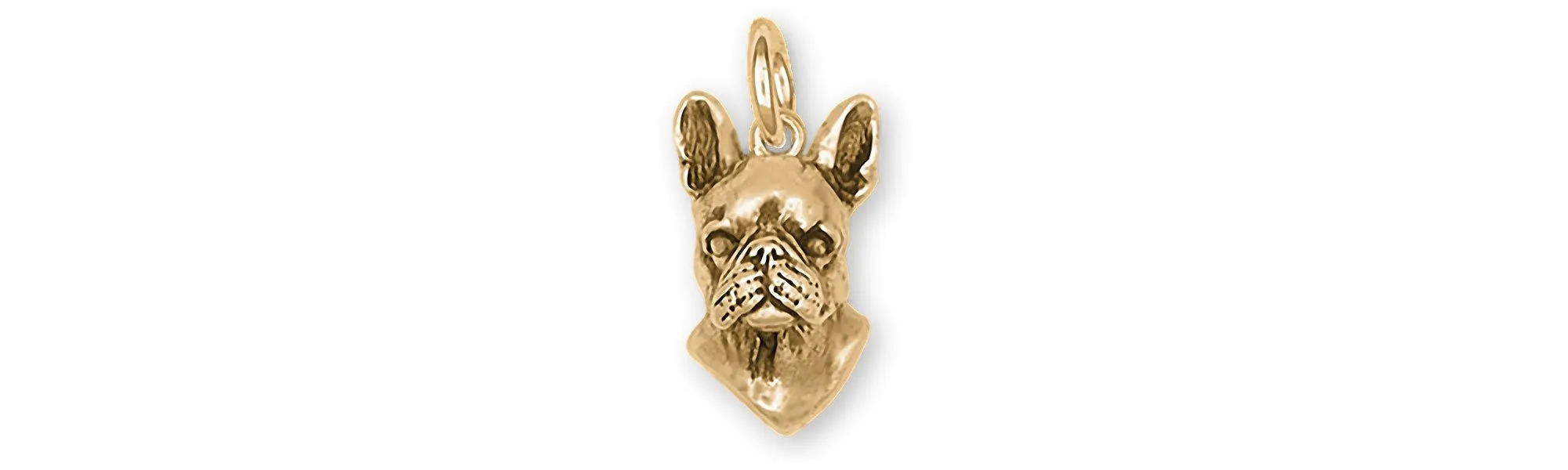 Boston Terrier Jewelry 14k Yellow Gold Handmade Boston Terrier Charm  BT52X-CG