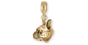 Boston Terrier Jewelry 14k Yellow Gold Handmade Boston Terrier Charm Slide This Charm Will Fit A Pandora® Slide Bracelet BT152X-PNSG