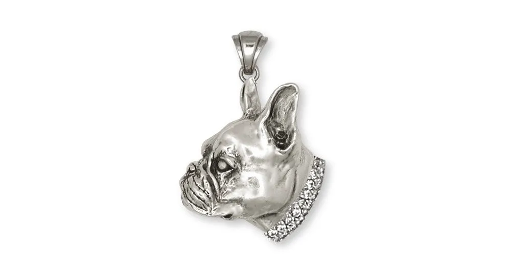 Boston Terrier Pendant Jewelry Sterling Silver Handmade Dog Pendant BT15-SP