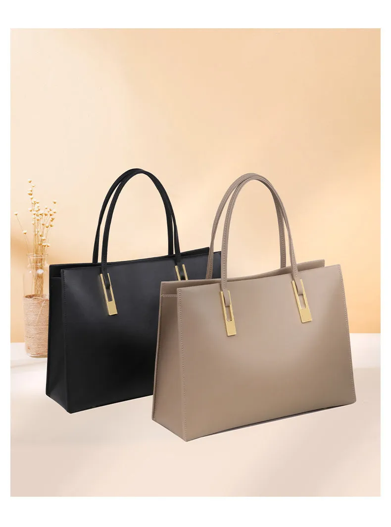 Classic Rommy Leather Tote Bag