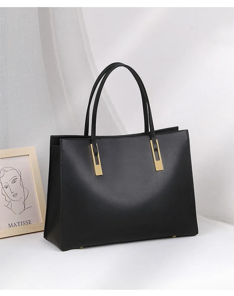 Classic Rommy Leather Tote Bag