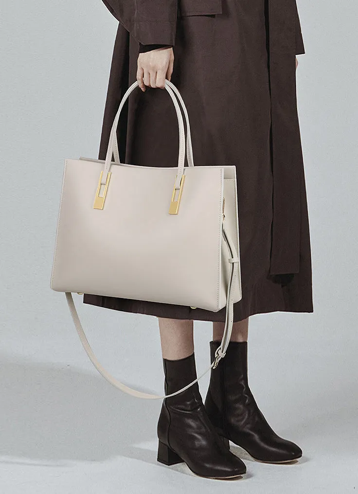 Classic Rommy Leather Tote Bag