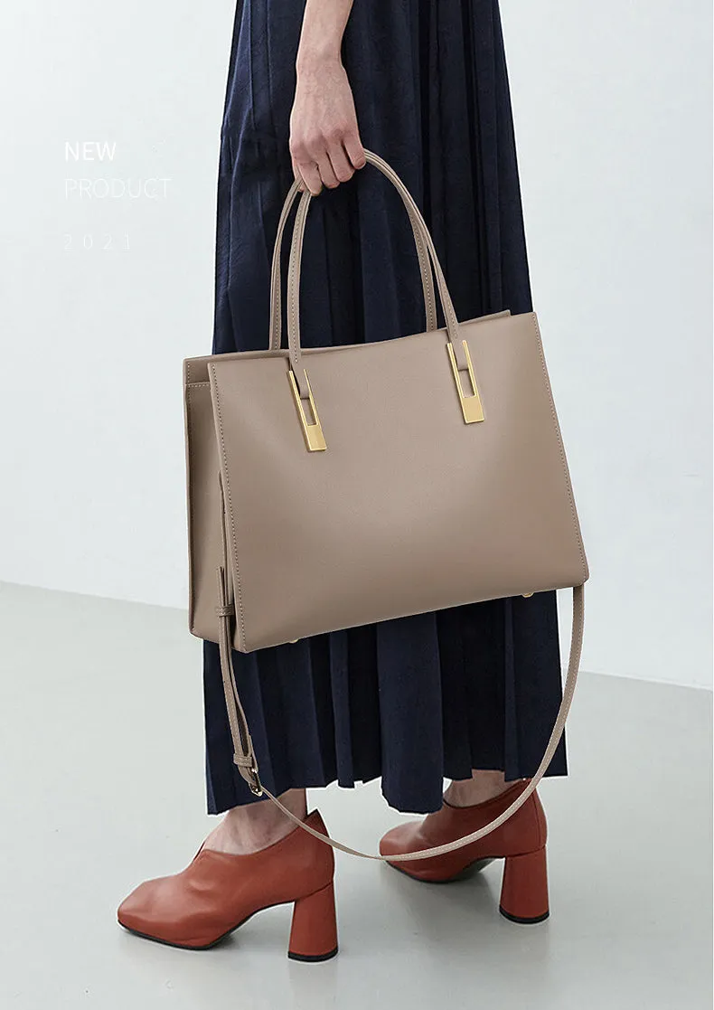 Classic Rommy Leather Tote Bag