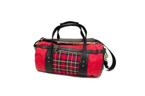 Club Duffel Bag- Stewart Prince Charles Tartan with Red