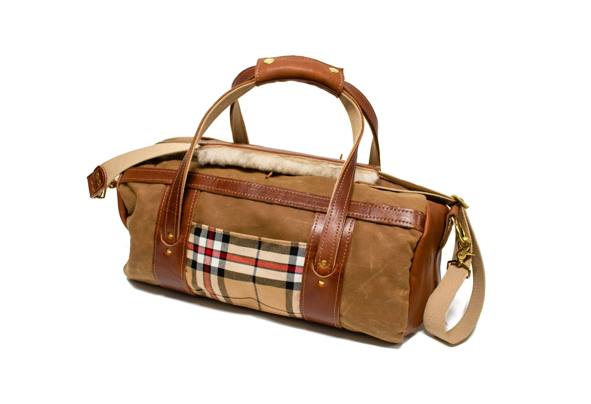 Club Duffel Bag- Thomsen Camel Tartan