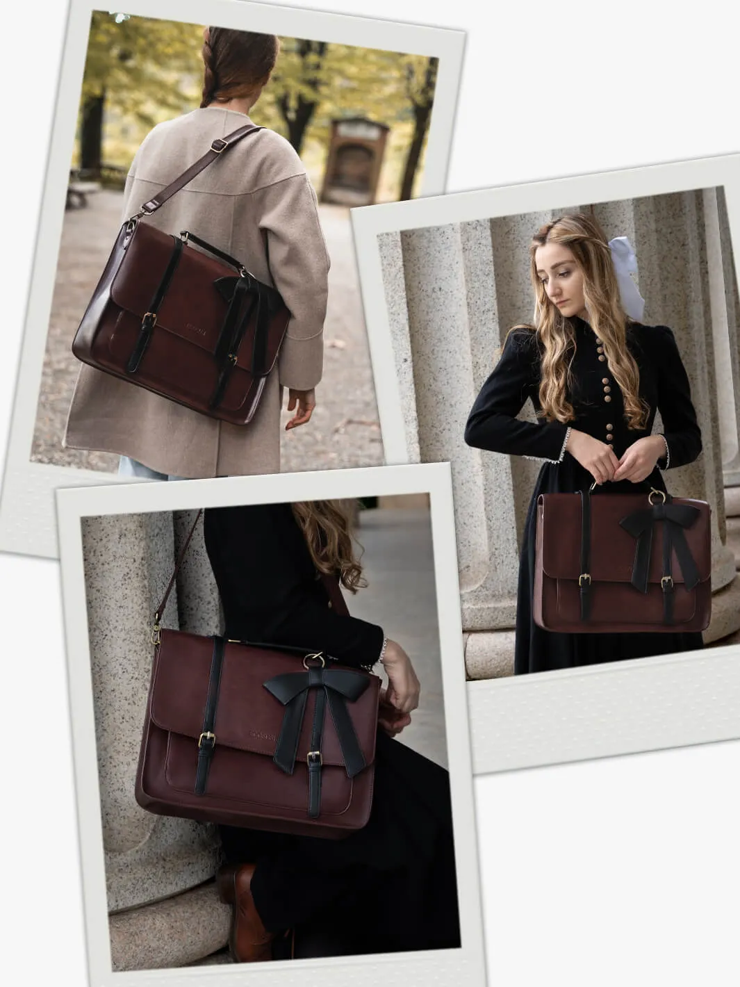 Cocoa Truffle Ecosusi Classic Bow Briefcase