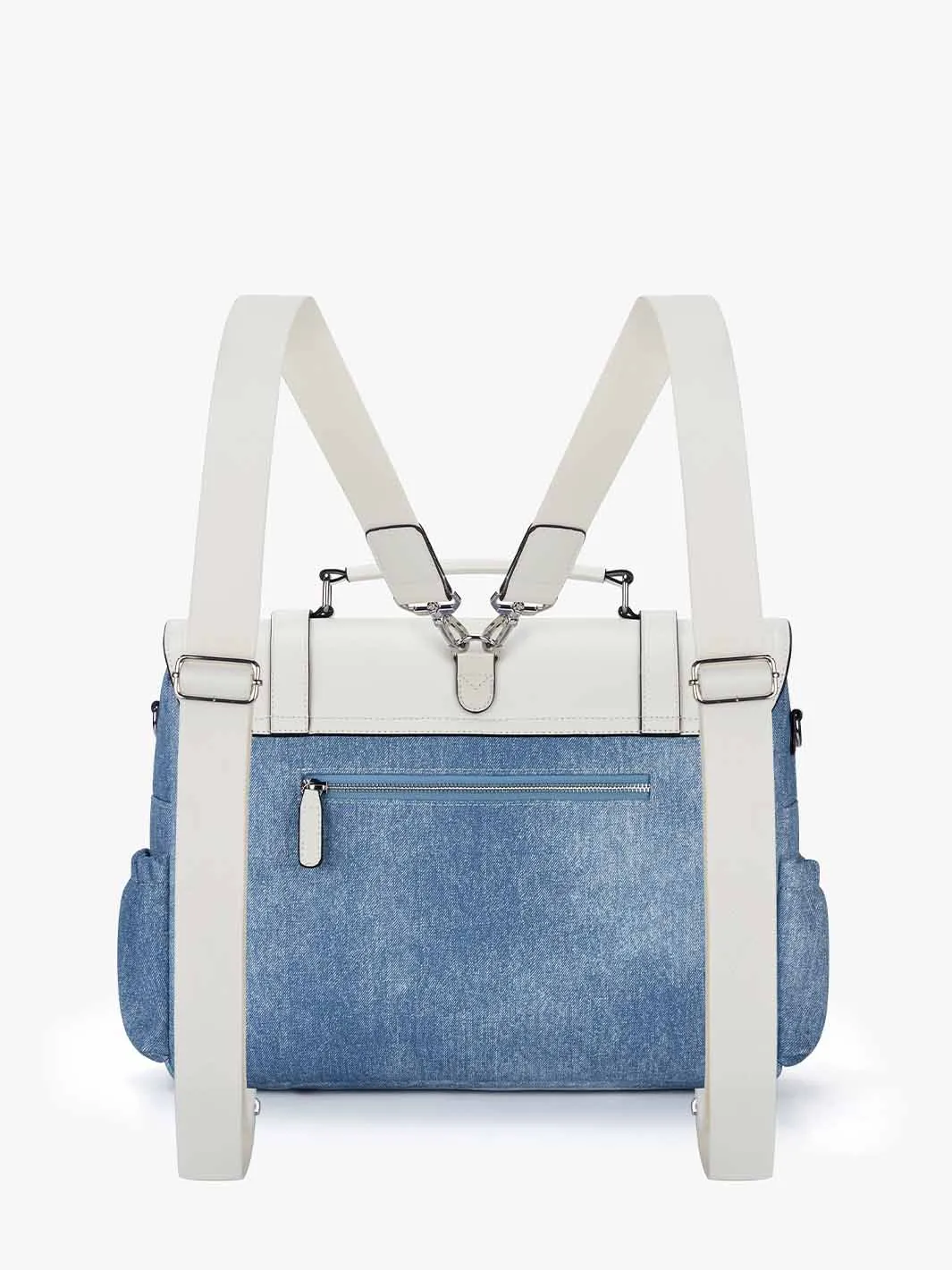 Denim-Inspired PU Fabric 15.6-Inch Briefcase