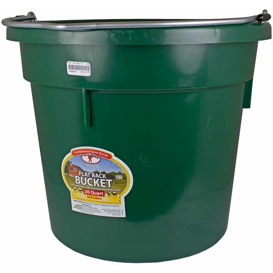 DuraFlex Plastic Flat Back Bucket