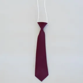 Elasticated School Tie - Wine