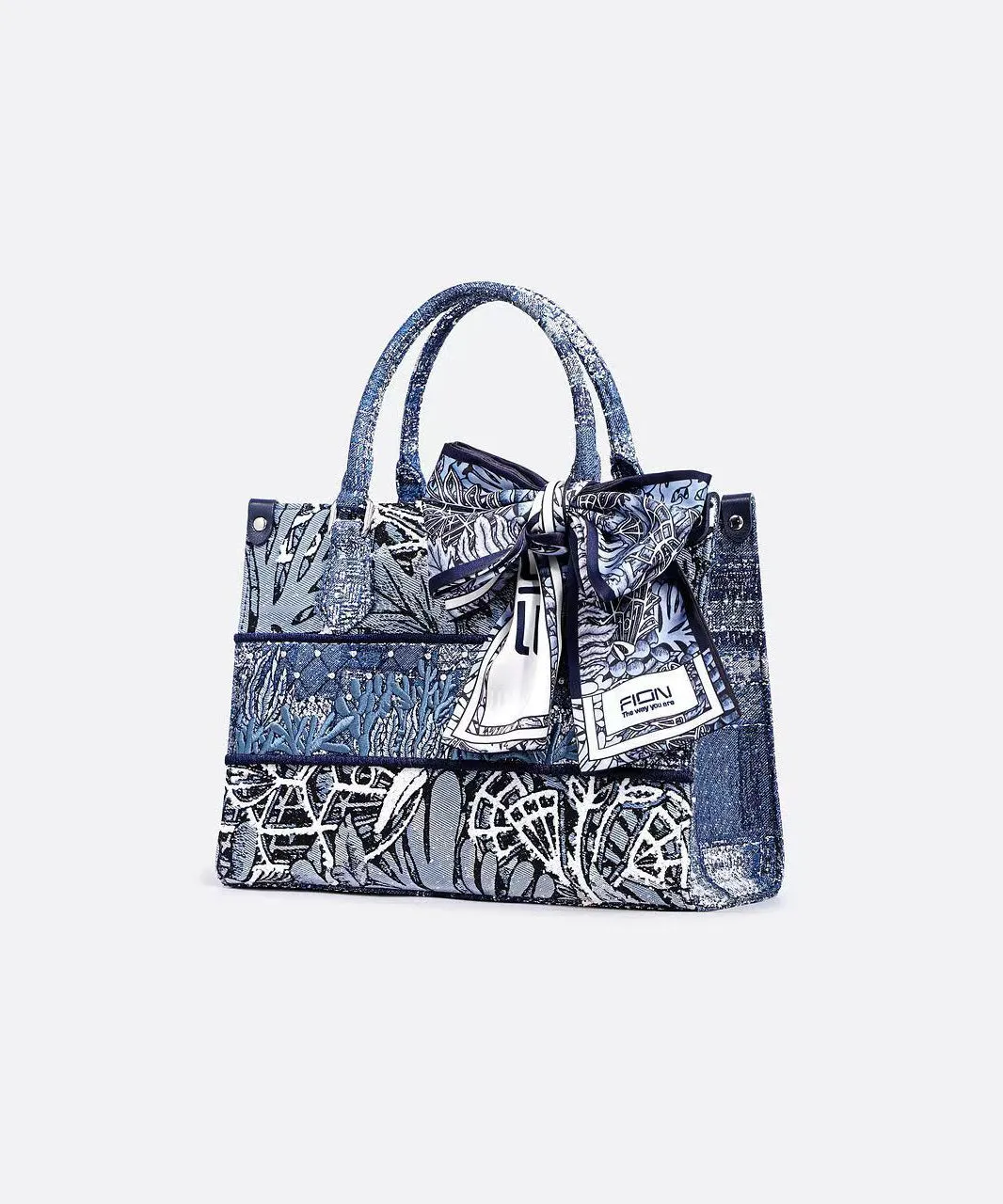 Elegant Versatile Print Patchwork Tote Handbag ZX1030