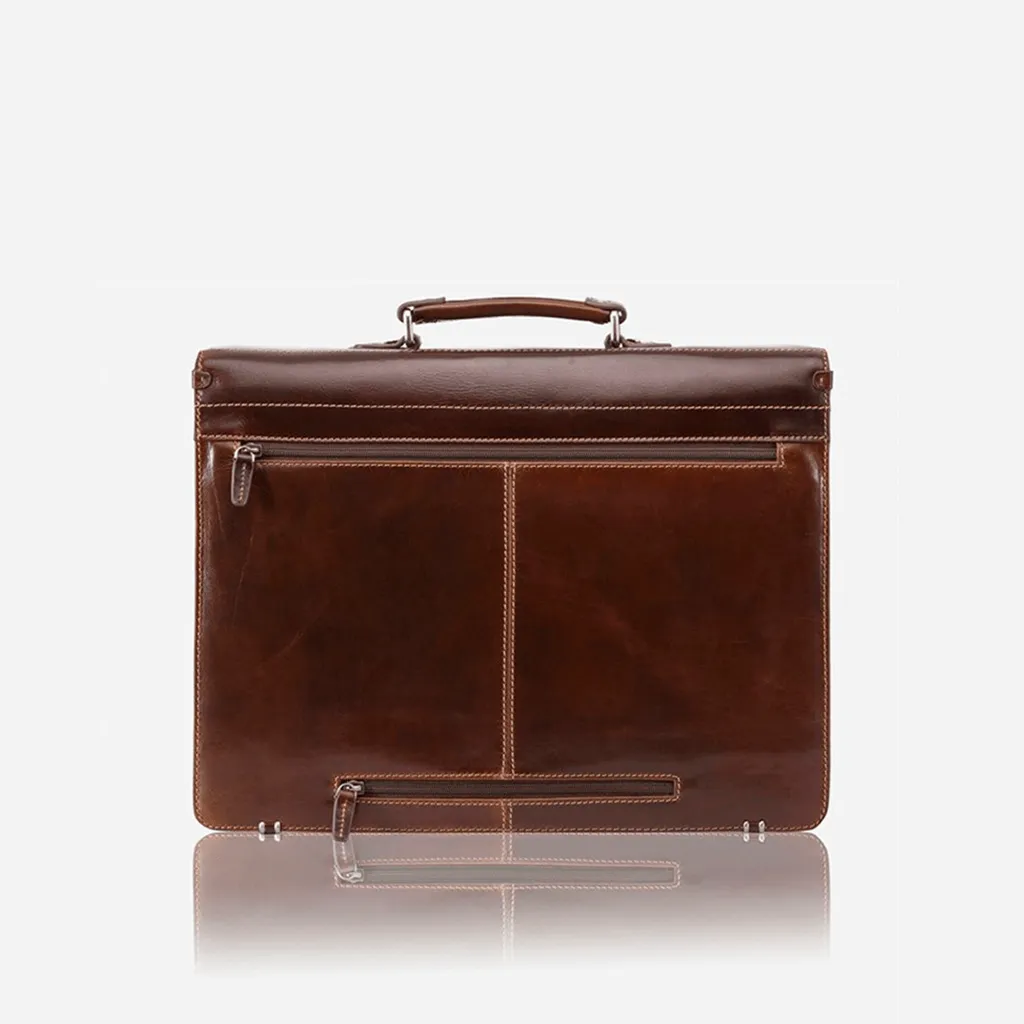 EXTRA LARGE 17 LAPTOP BRIEFCASE, TOBACCO