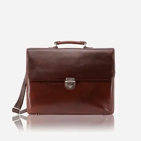 EXTRA LARGE 17 LAPTOP BRIEFCASE, TOBACCO