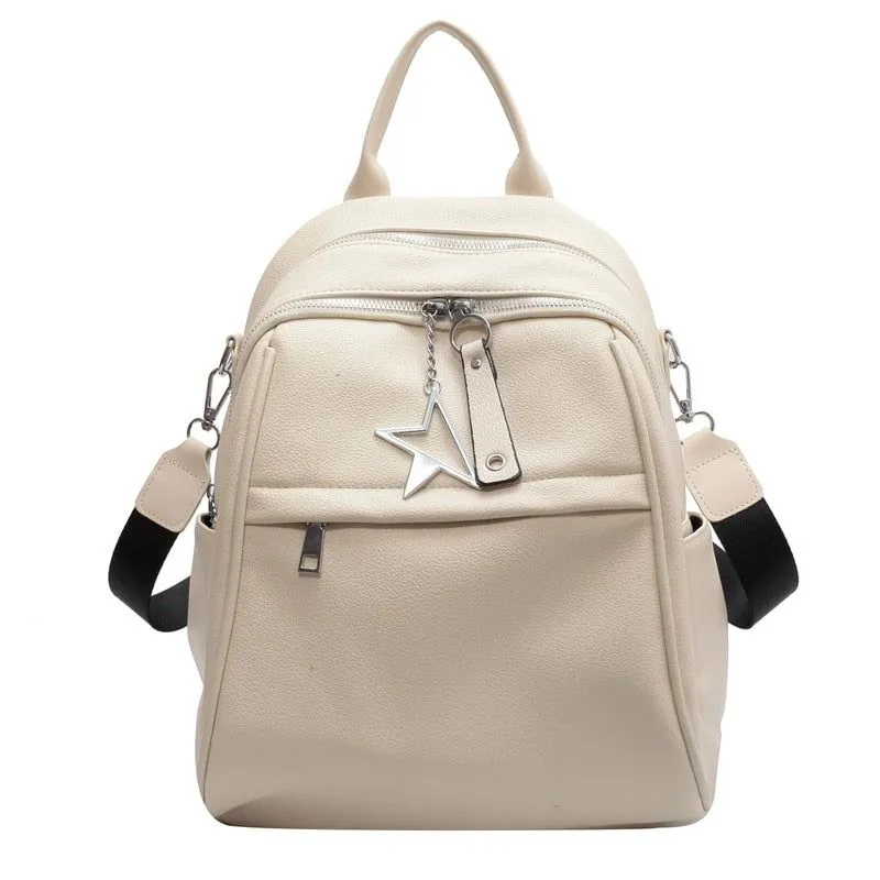 Fashion Women Cool Backpack RB541 Luxury Soft Leather School Bags