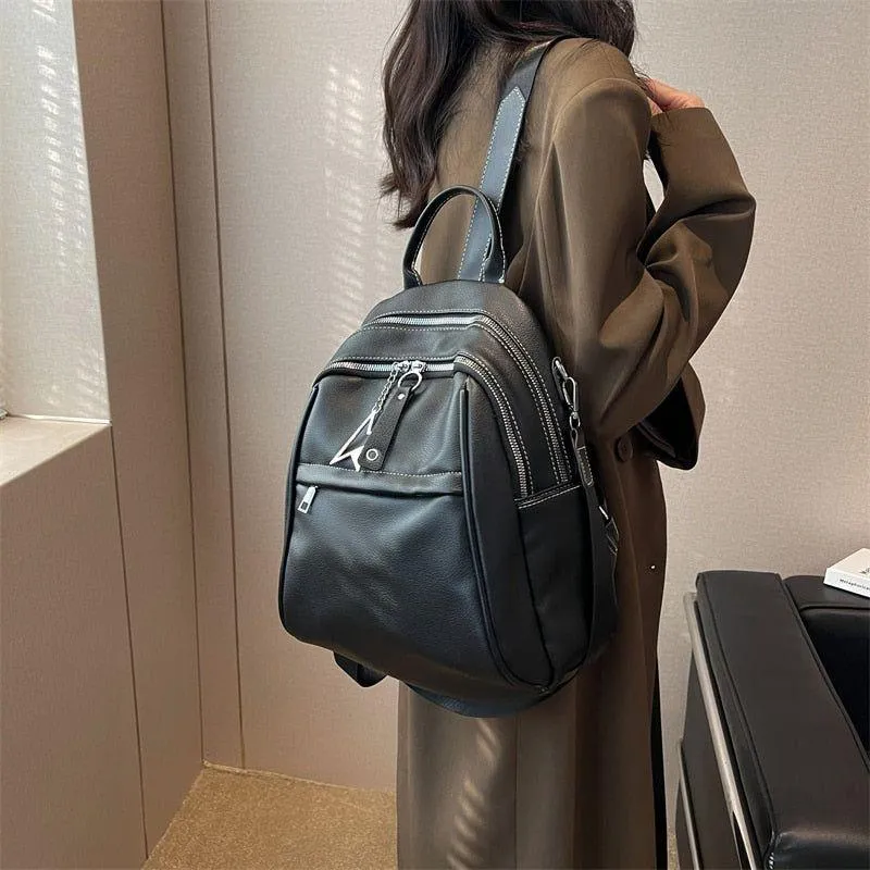 Fashion Women Cool Backpack RB541 Luxury Soft Leather School Bags