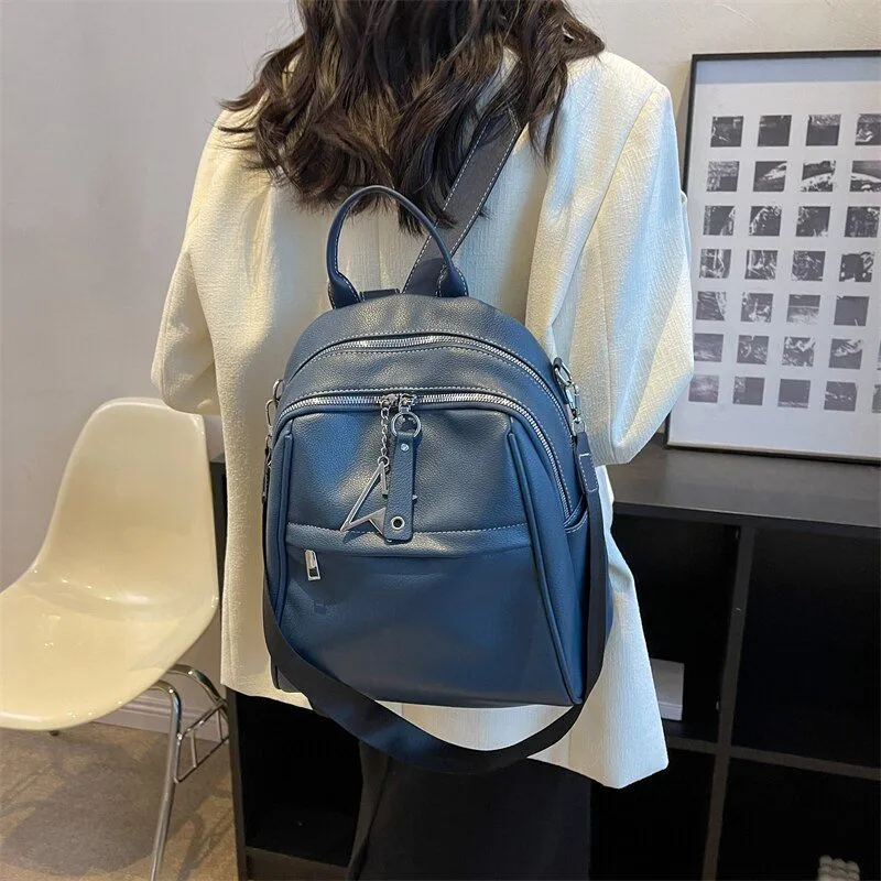 Fashion Women Cool Backpack RB541 Luxury Soft Leather School Bags