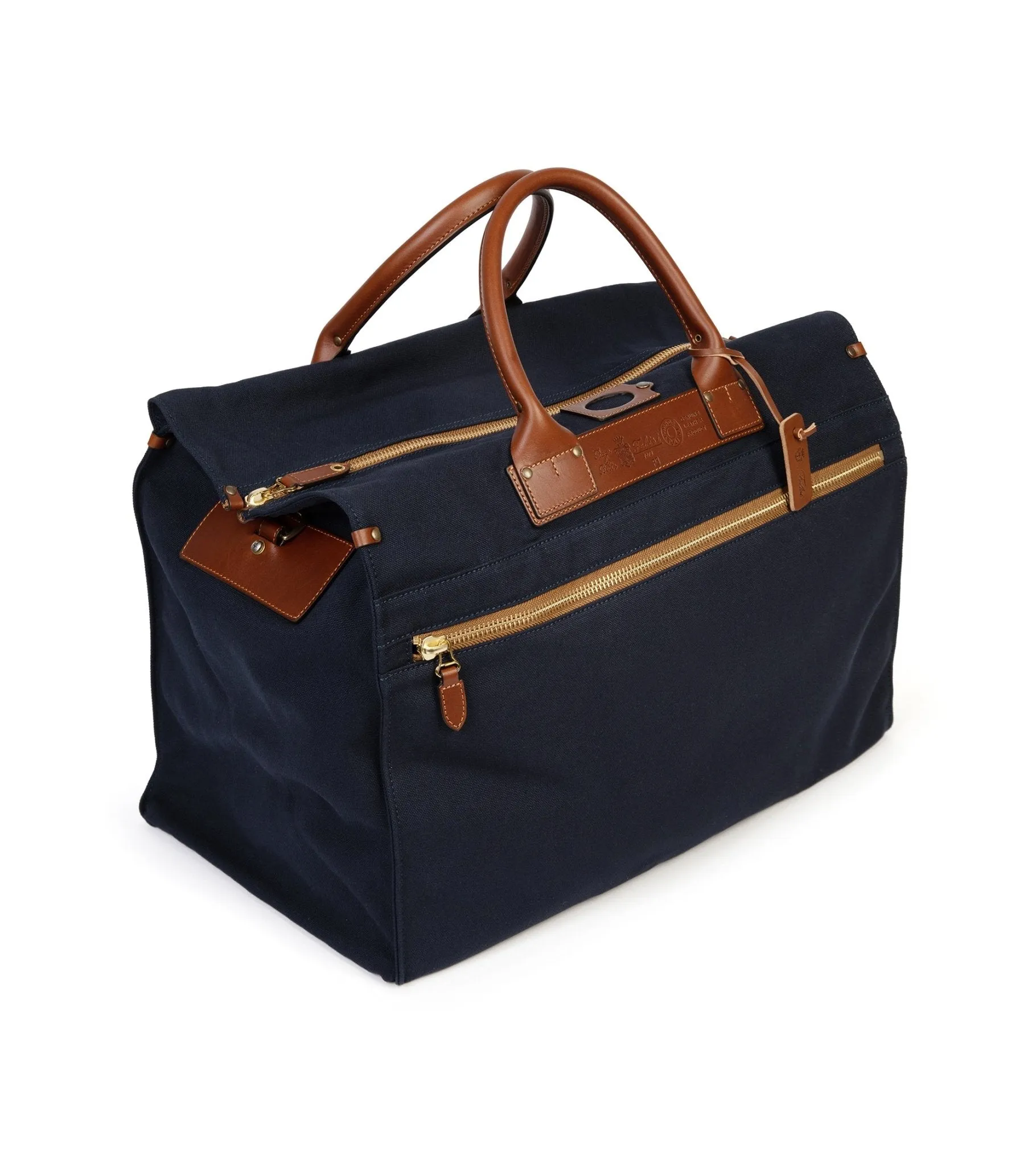 Felisi Light Canvas P3 Boston Bag: Navy