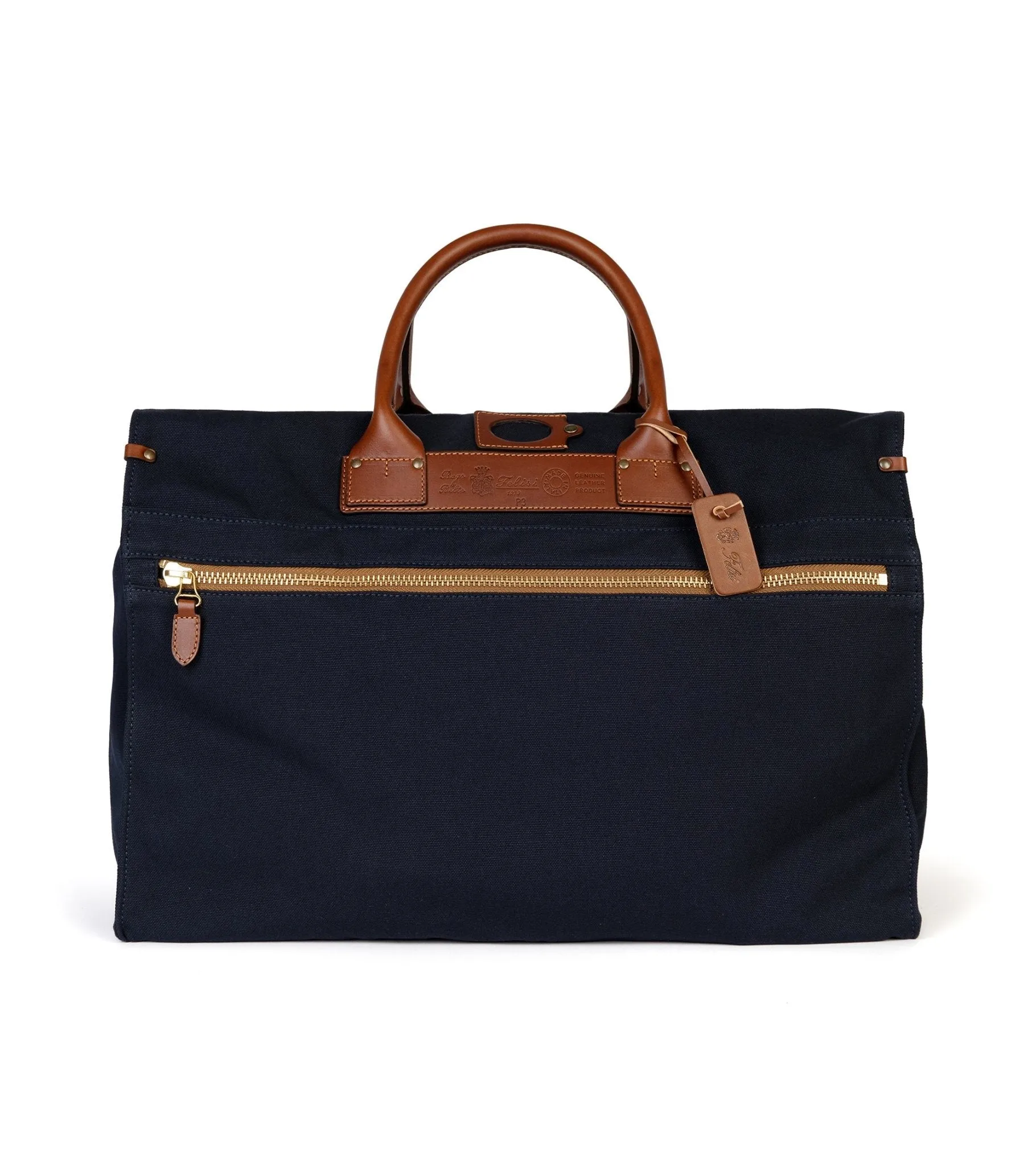 Felisi Light Canvas P3 Boston Bag: Navy