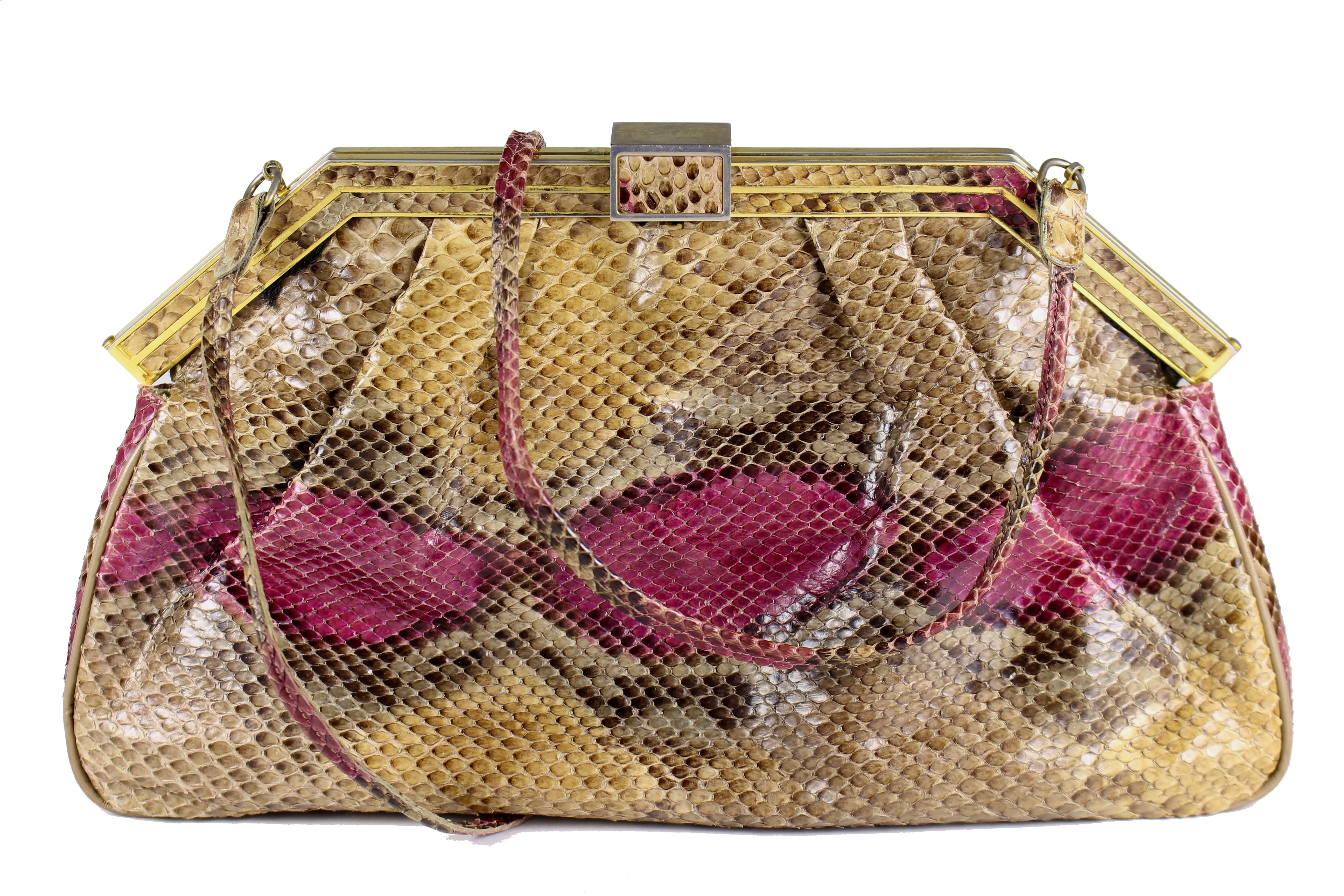 FINESSE La MODEL python snake handbag