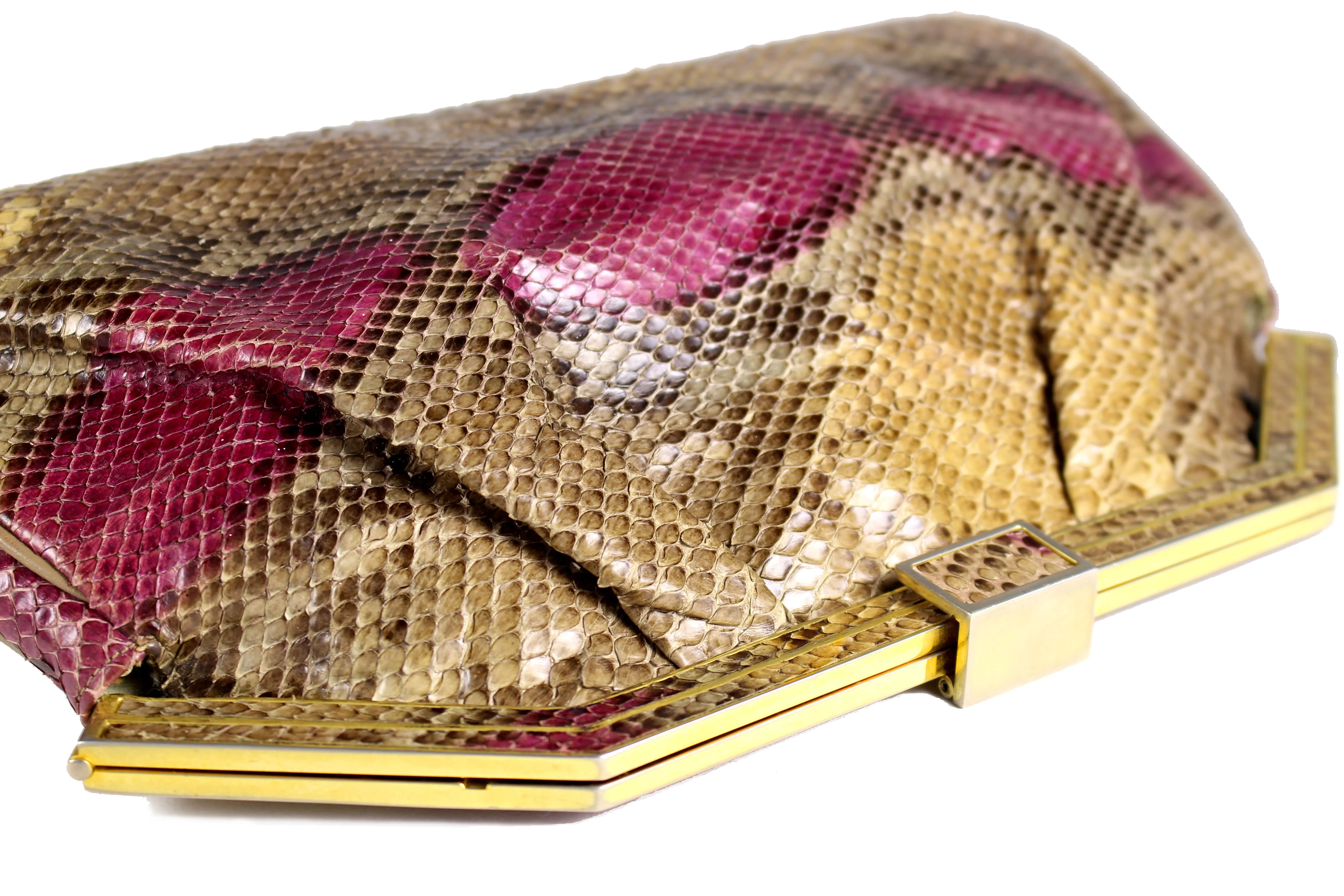 FINESSE La MODEL python snake handbag