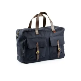 Fox Covert Cloth Navy Double Pocket Holdall