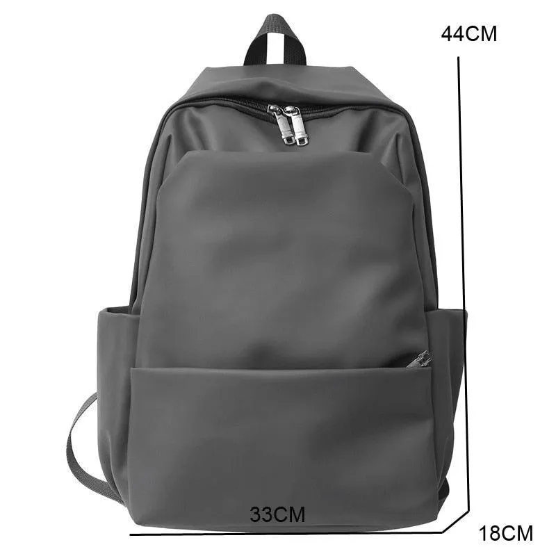 GC337: Large-Capacity, Comfortable, Leather College Cool Backpack