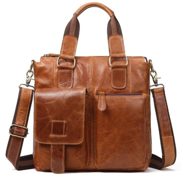 Genuine leather shoulder bag n23