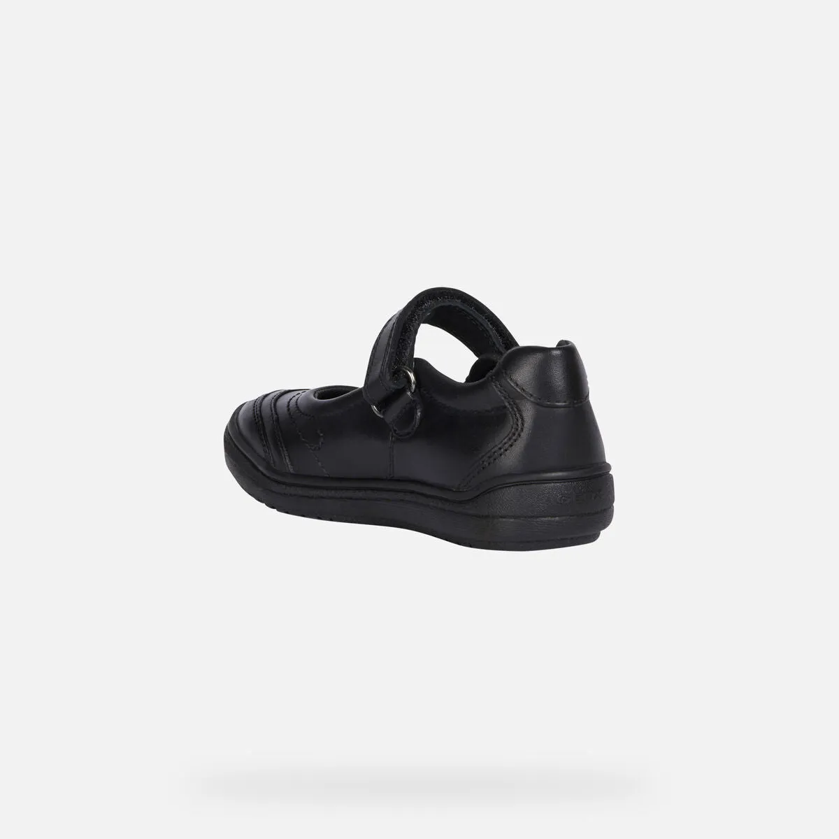 Girls Geox School Shoes Black Strap Hadriel