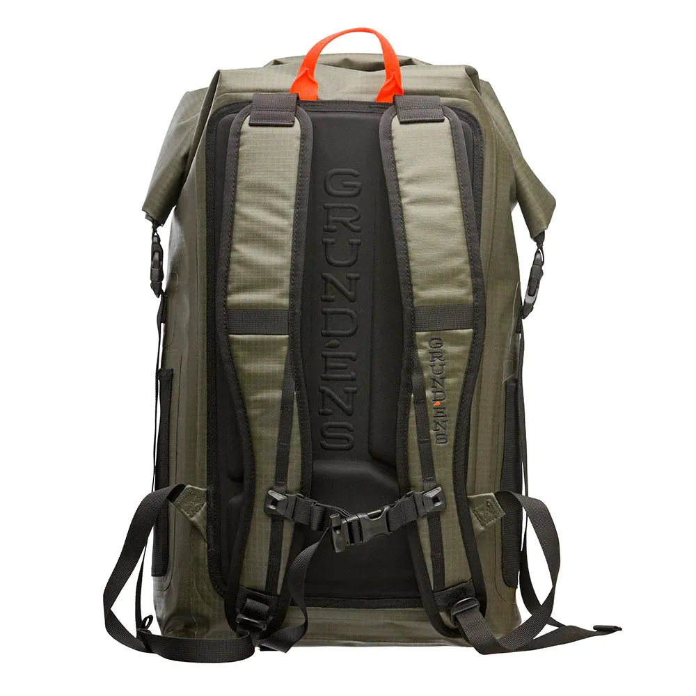 Grundens Wayward Roll Top Waterproof Backpack 38L in Anchor