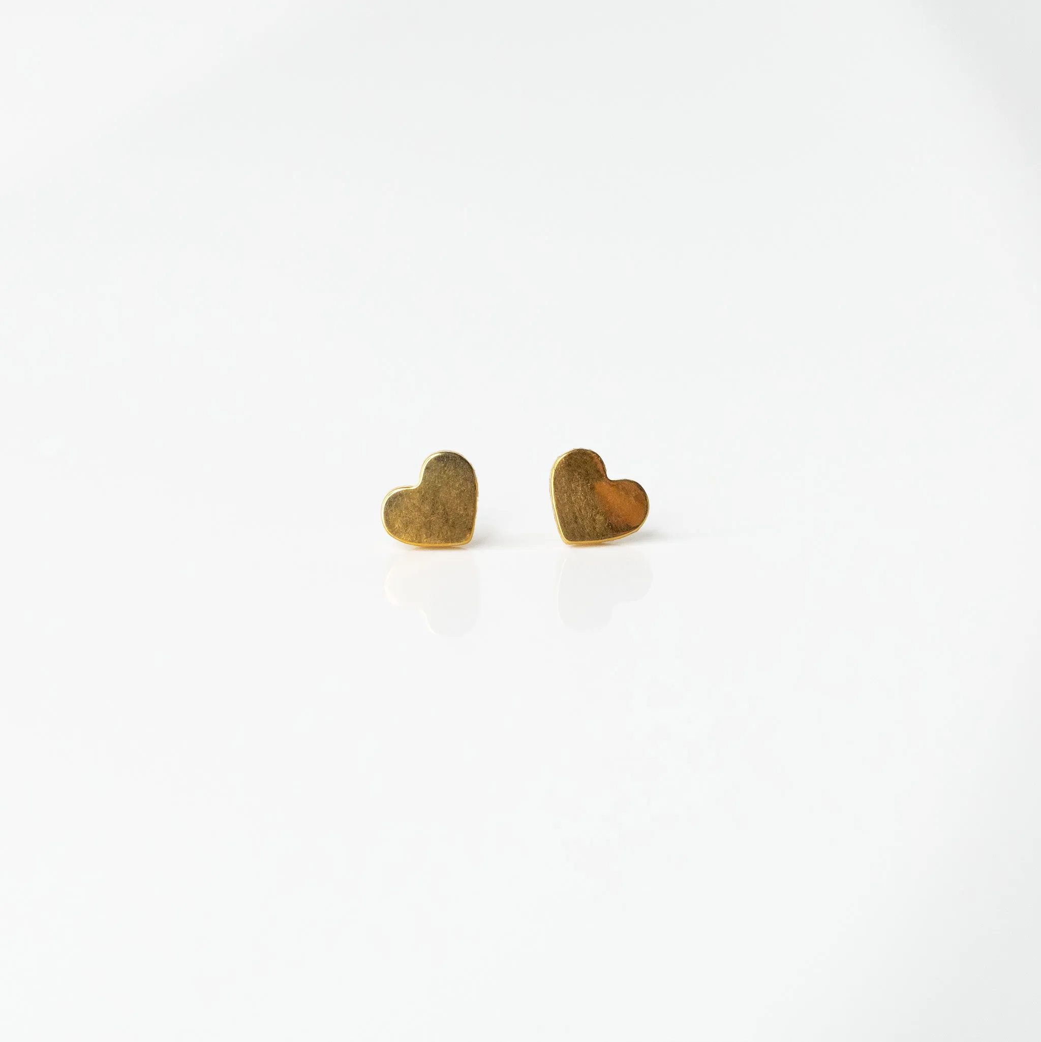 Heart Flat Back Sleeper Earrings