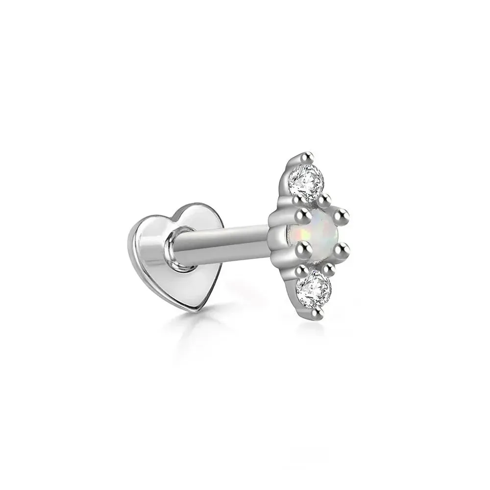 Hera Opal Labret Piercing Stud