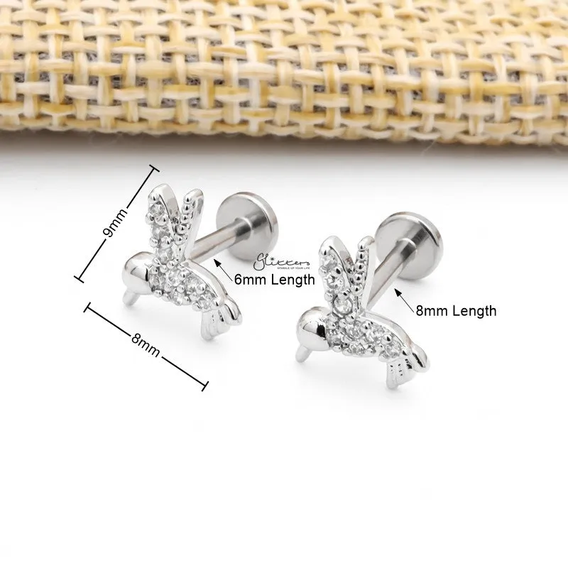 Hummingbird Top Internally Threaded Flat Back Stud