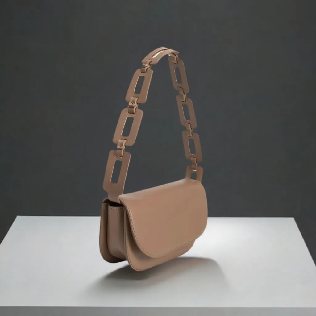 Inez Taupe Recycled Vegan Shoulder Bag