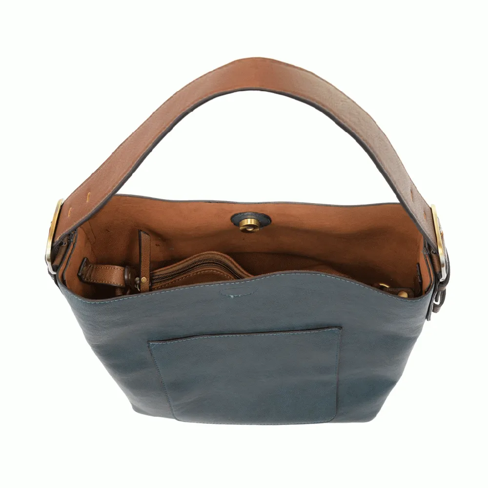 Joy Susan Classic Hobo Dark Chambray