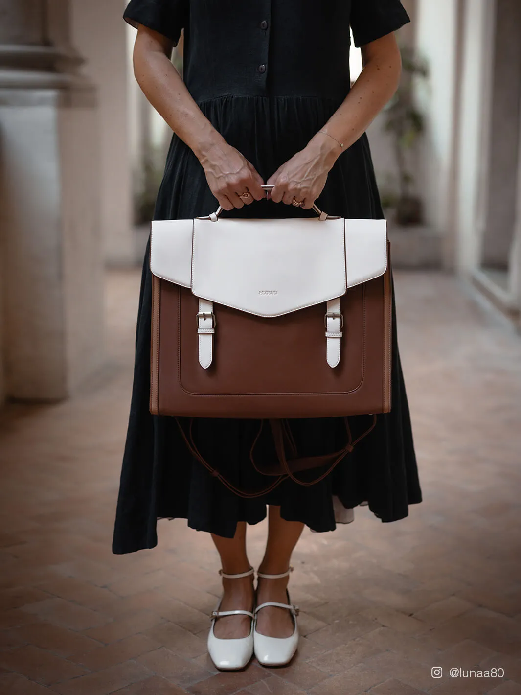 Julie Vintage Vegan Briefcase