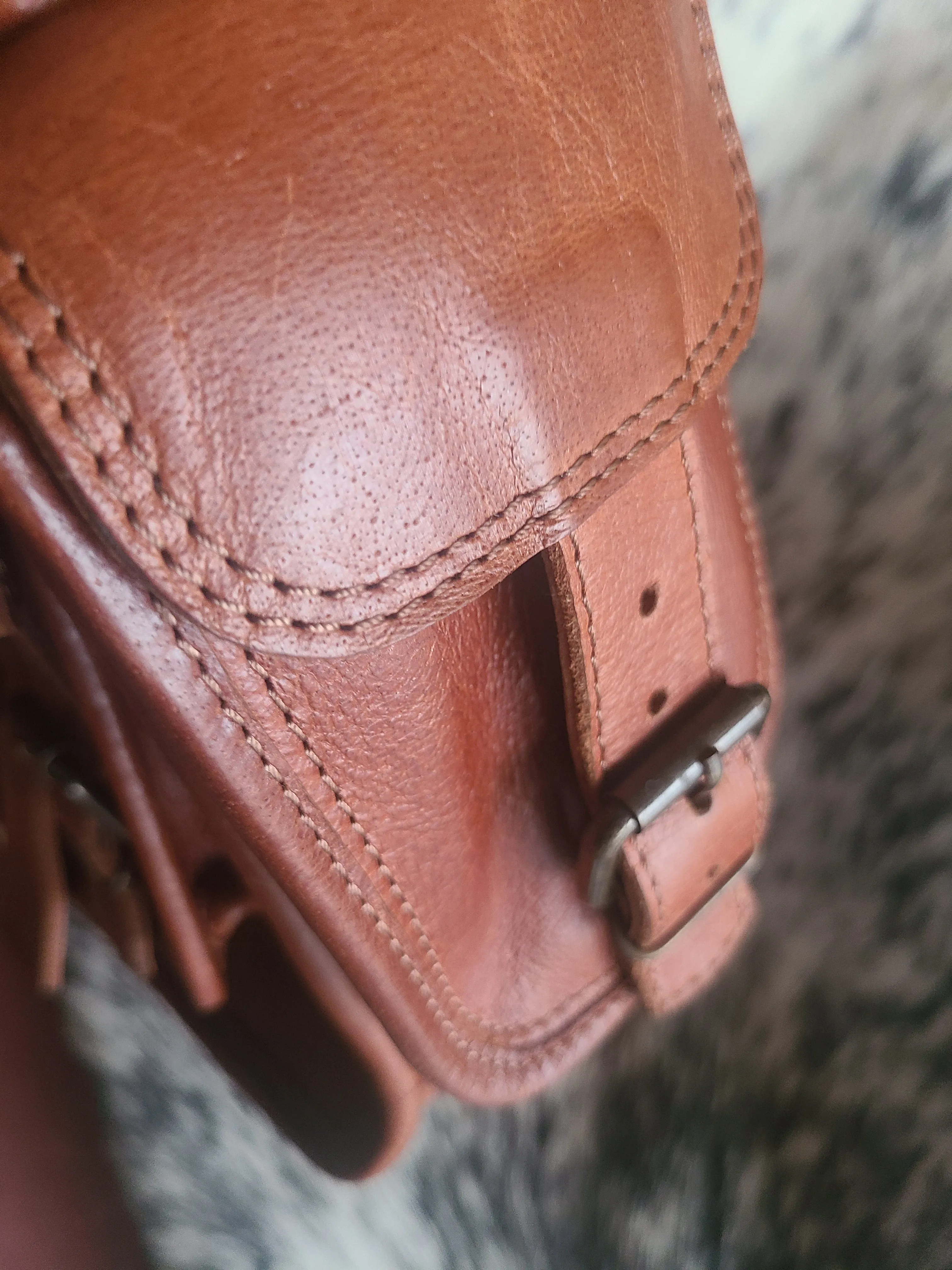 Leather Cowhide Travel Rucksack